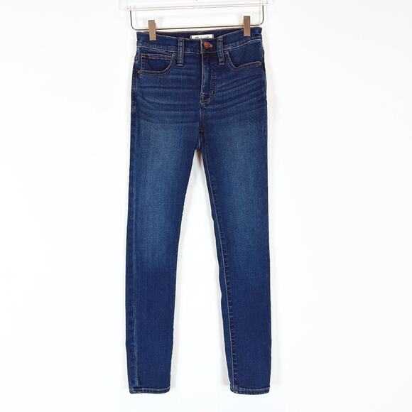Madewell Roadtripper Skinny Mid Rise Stretch Jeans Dark Wash 24 Classic Preppy - Picture 4 of 10